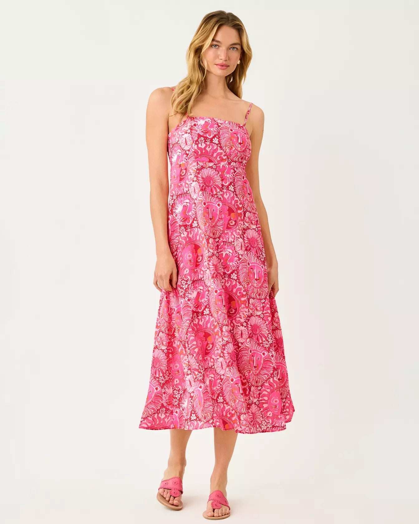 Jorgian Linen Midi DressWomen - Dresses - Fit & FlareLILLY PULITZERThe Printed Peach Savannah