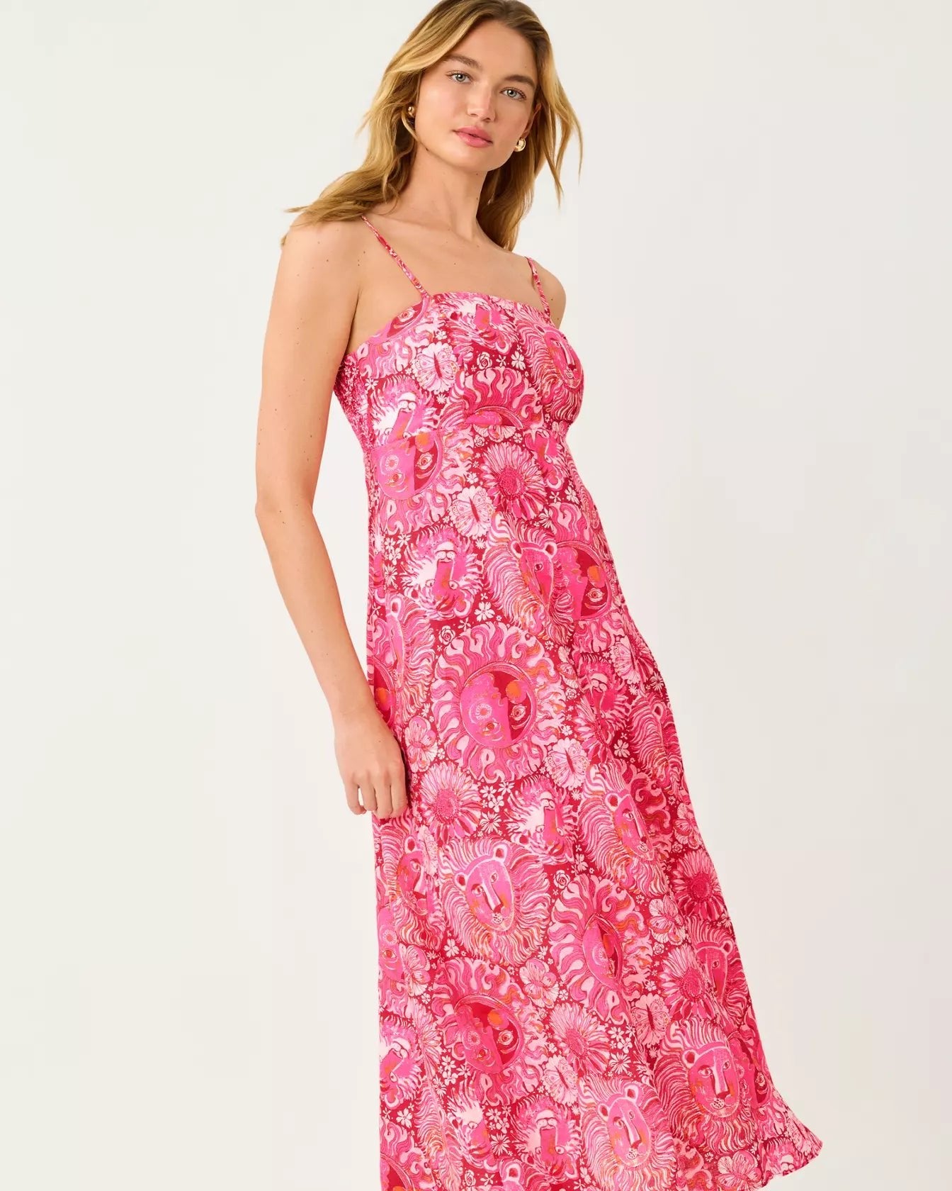 Jorgian Linen Midi DressWomen - Dresses - Fit & FlareLILLY PULITZERThe Printed Peach Savannah