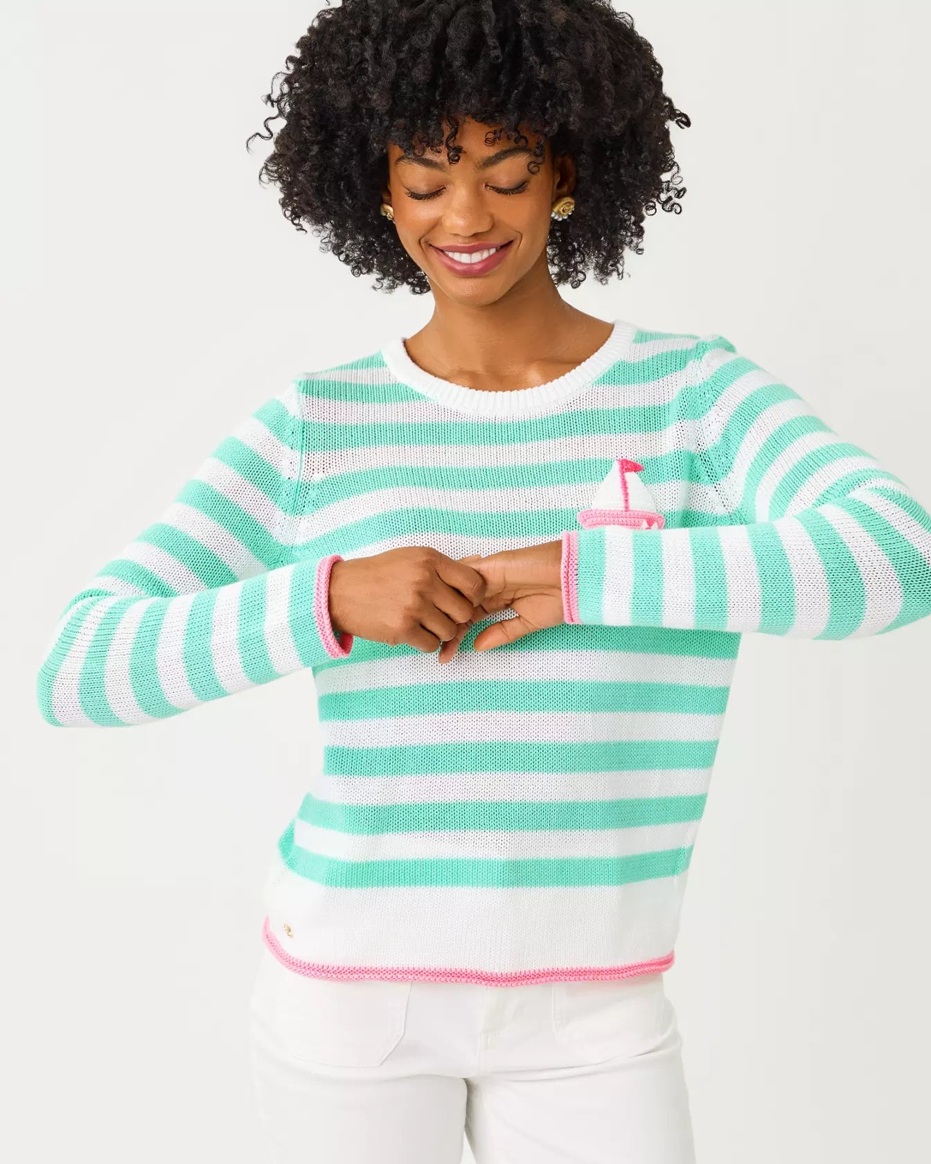 Kellyn SweaterWomen - Tops - Sweaters & Cardigans - Pullover SweatersLILLY PULITZERThe Printed Peach Savannah