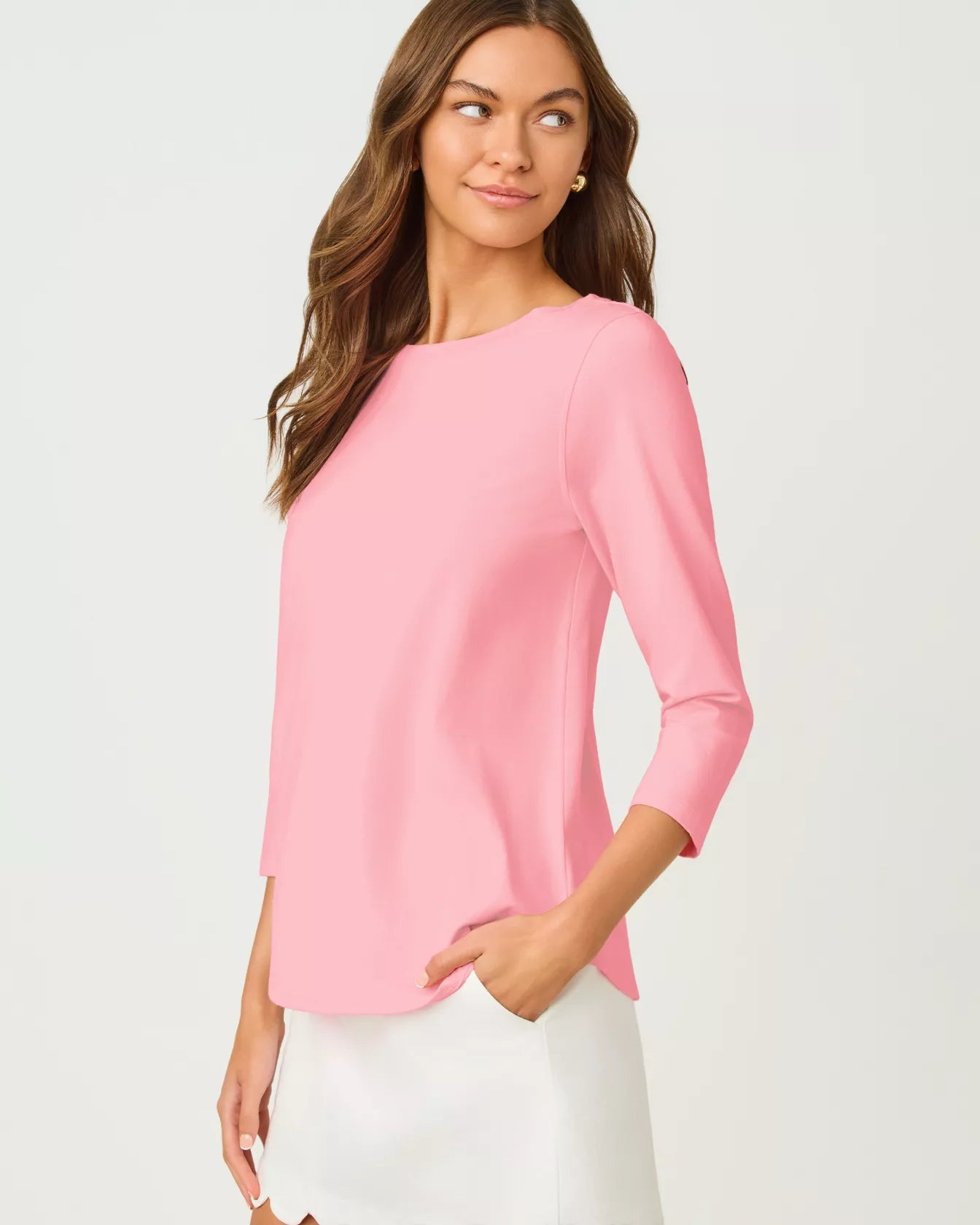 Key West 3/4 Sleeve TopWomen - Tops - TeesLILLY PULITZERThe Printed Peach Savannah