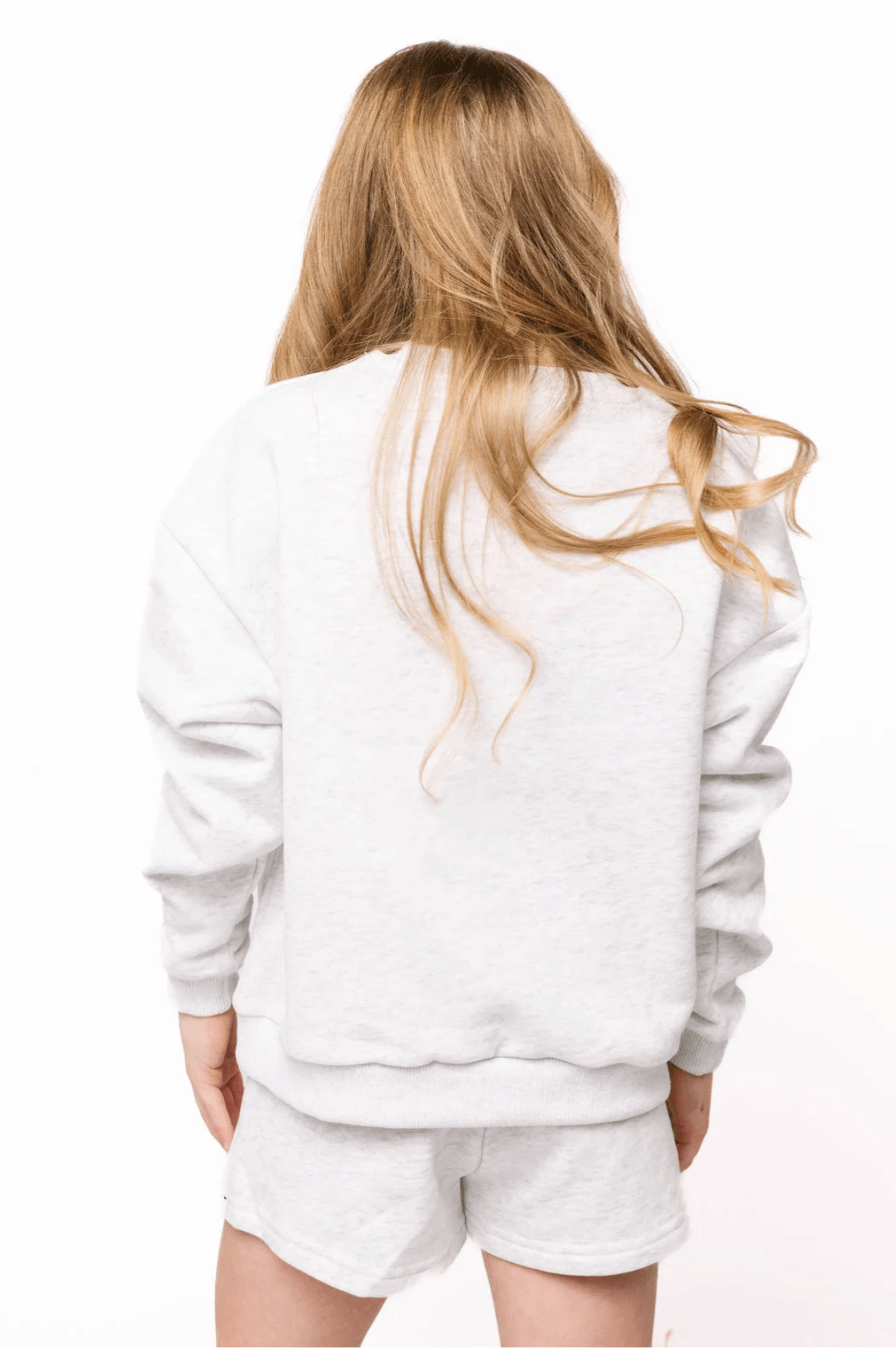 Kids Grey Colorblock Gingham QOS Card Logo SweatshirtGirls - Tops & Bottoms - TopsQueen of SparklesThe Printed Peach Savannah