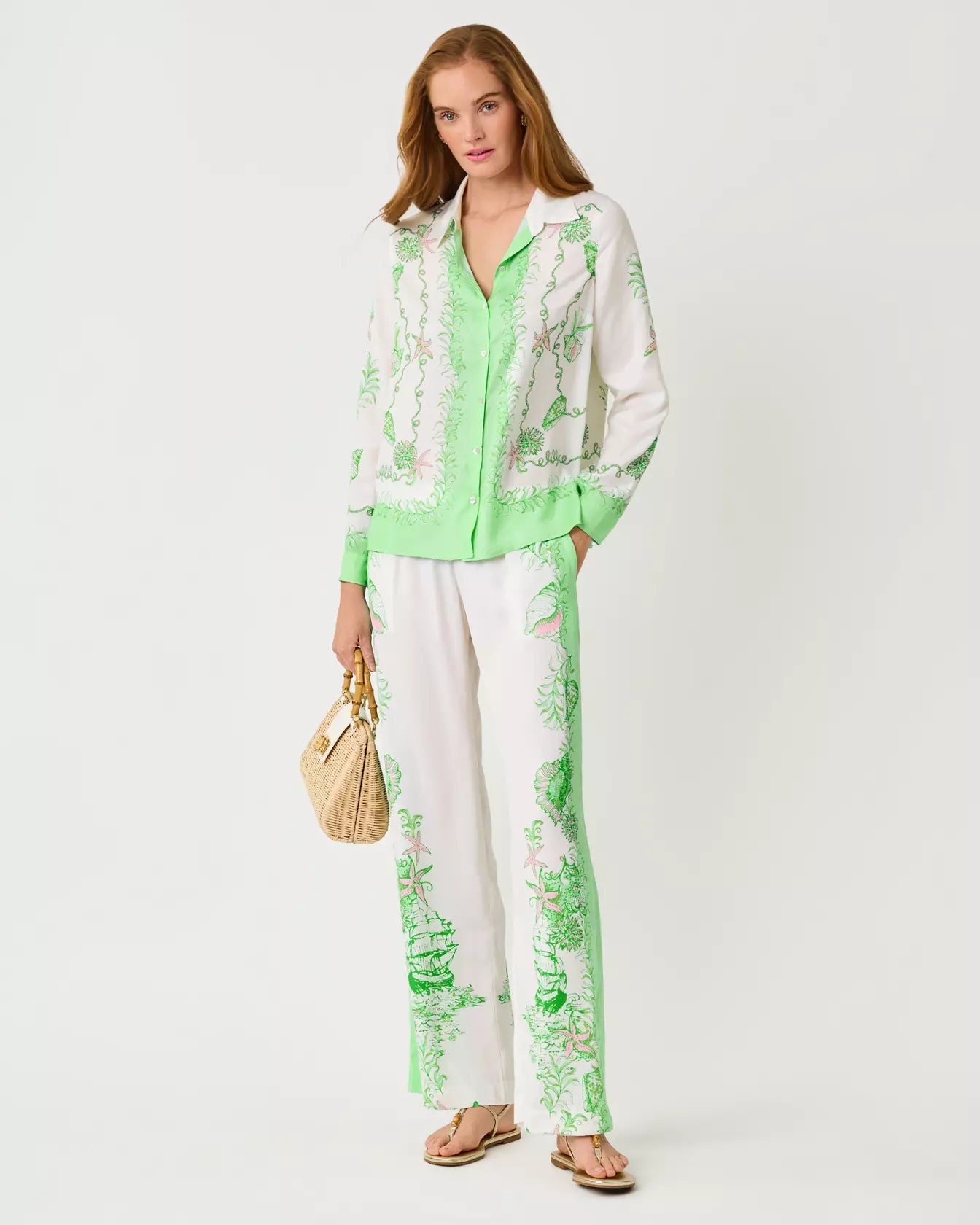 Koko Button DownWomen - Tops - Tunics & ShirtsLILLY PULITZERThe Printed Peach Savannah