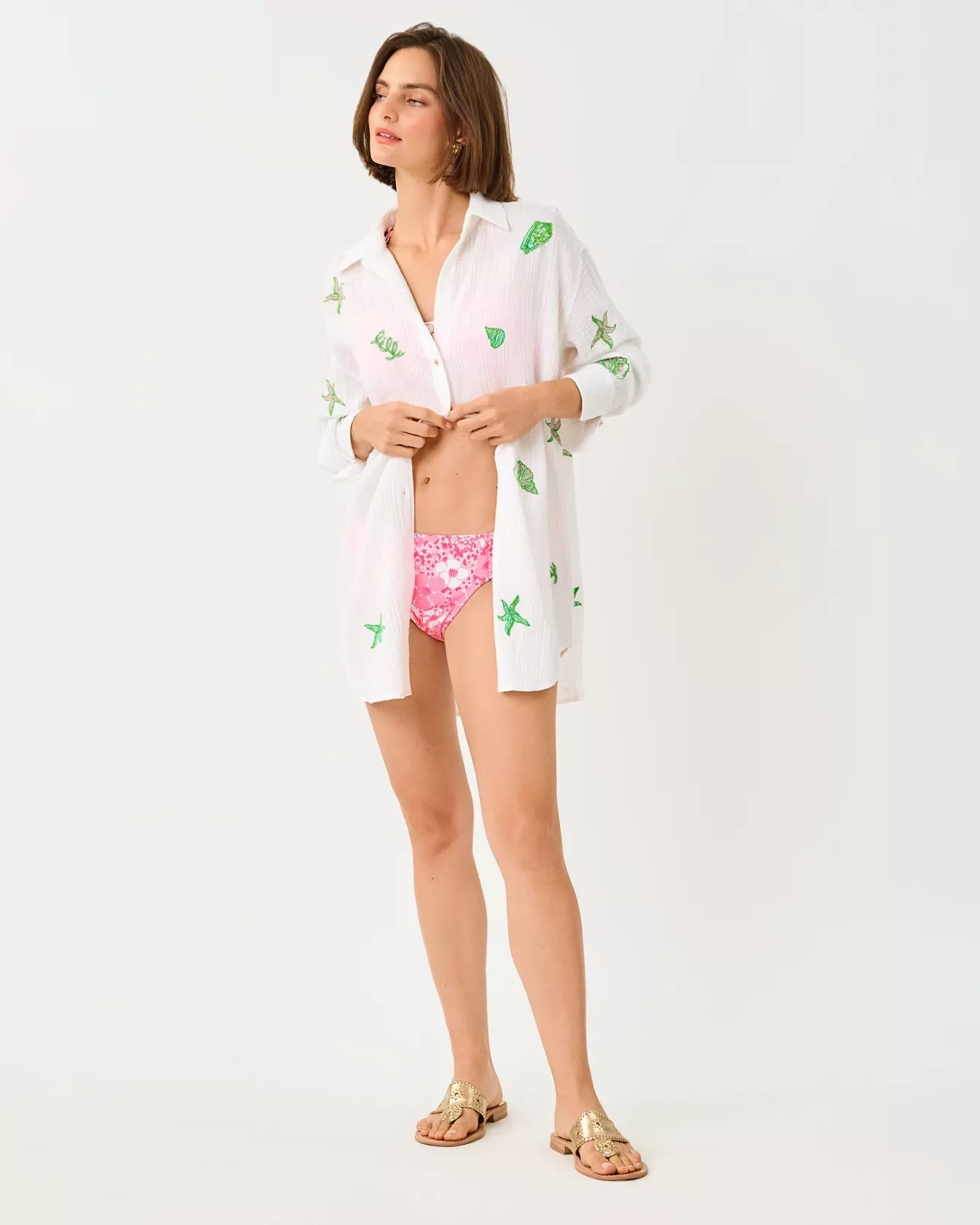 Kwitney Long Sleeve Cover - UpLILLY PULITZERThe Printed Peach Savannah