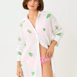 Kwitney Long Sleeve Cover - UpLILLY PULITZERThe Printed Peach Savannah