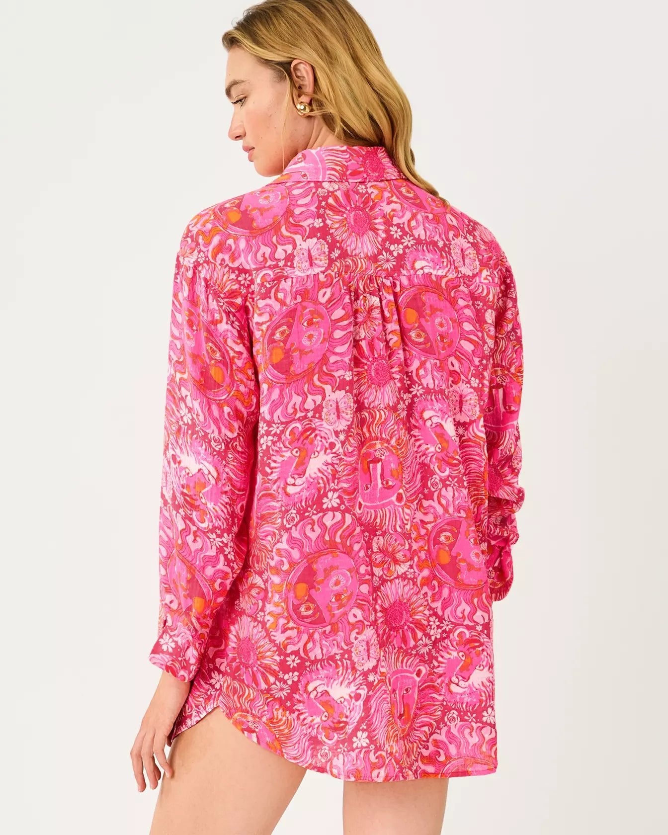 Kwitney Long-Sleeve CoverupLILLY PULITZERThe Printed Peach Savannah