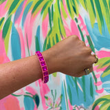 Large Square Enamel Stretch BraceletJewelryThe Printed Peach Savannah