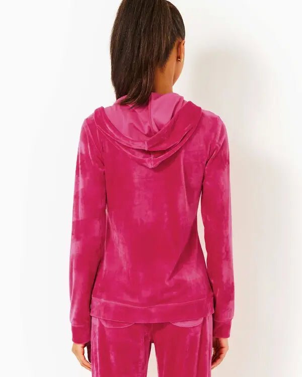 Larina Velour Zip-Up HoodieWomen - Loungewear - TopsLILLY PULITZERThe Printed Peach Savannah