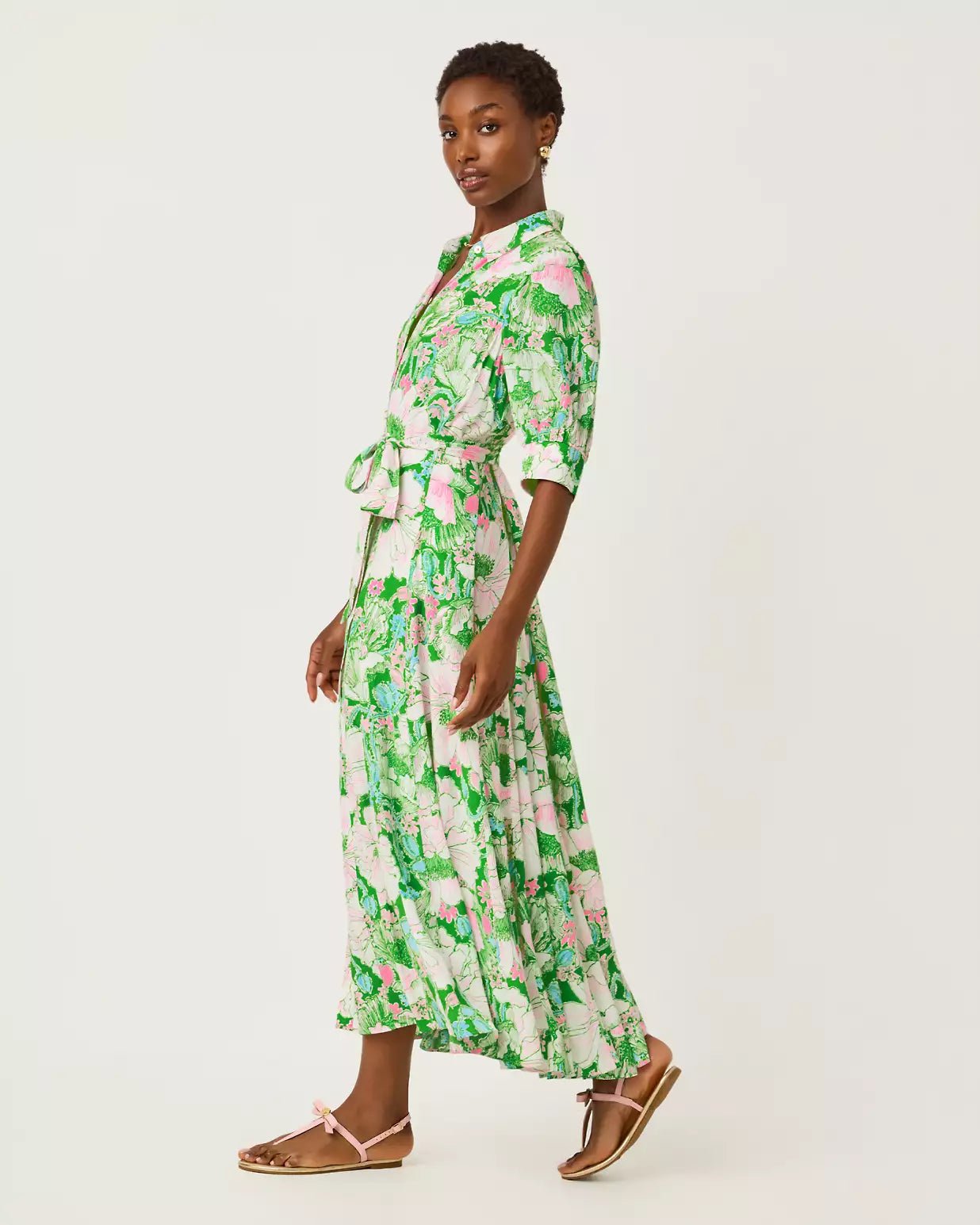 Larkyn Midi ShirtdressLILLY PULITZERThe Printed Peach Savannah