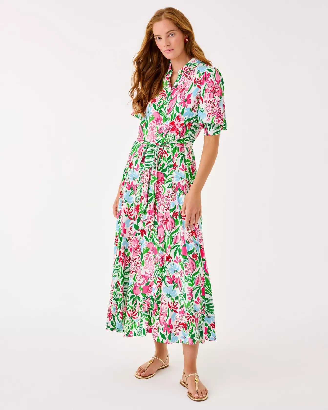 Larkyn Midi ShirtdressWomen - Dresses - Fit & Flare DressesLILLY PULITZERThe Printed Peach Savannah