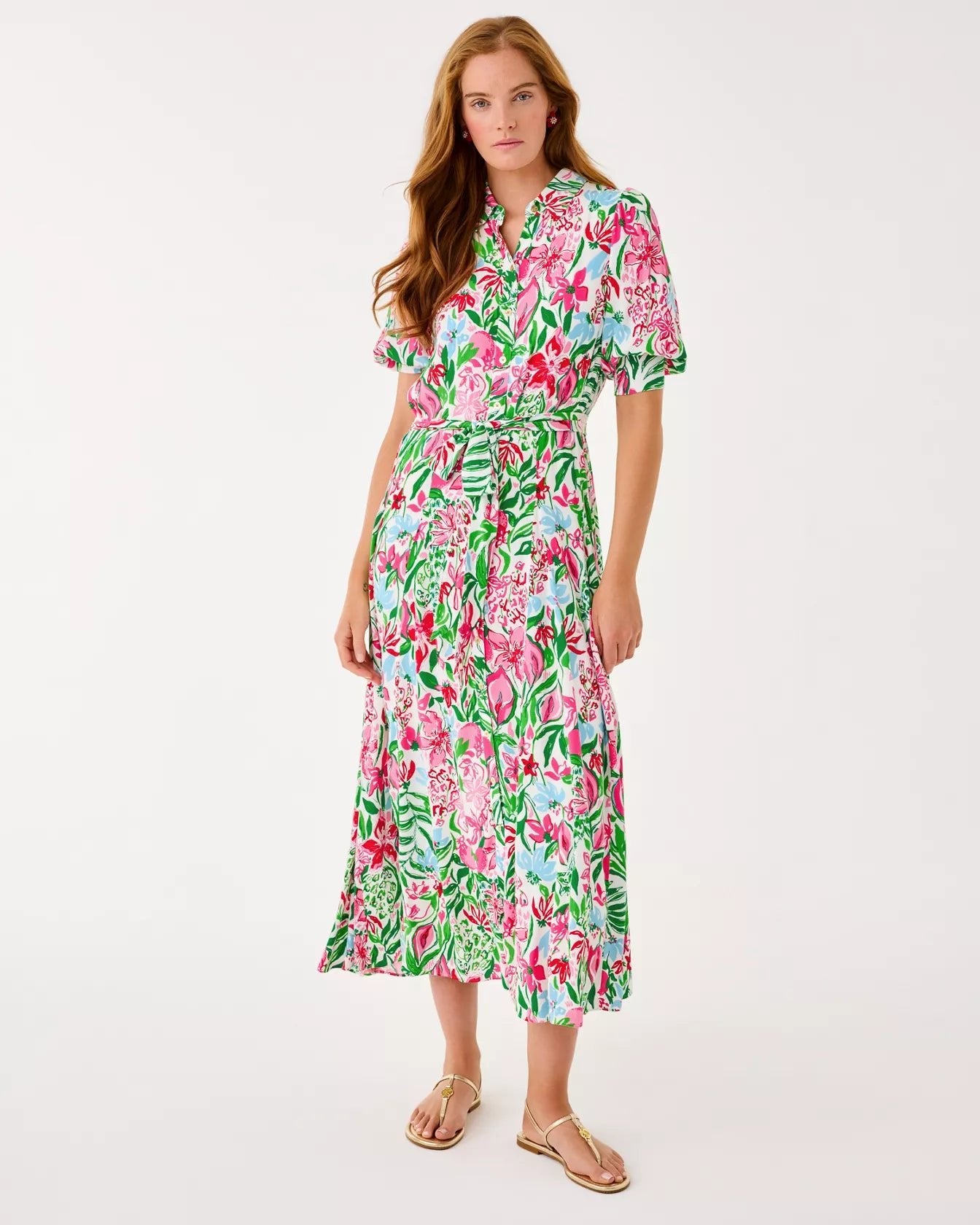 Larkyn Midi ShirtdressWomen - Dresses - Fit & Flare DressesLILLY PULITZERThe Printed Peach Savannah
