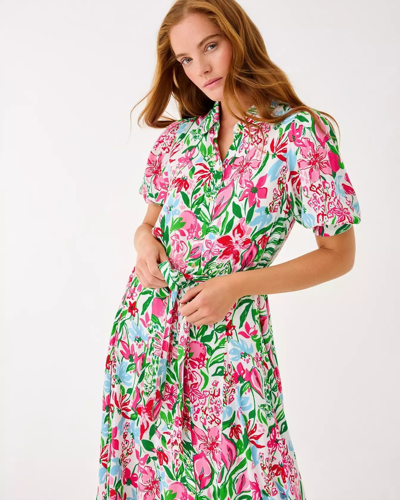 Larkyn Midi ShirtdressWomen - Dresses - Fit & Flare DressesLILLY PULITZERThe Printed Peach Savannah
