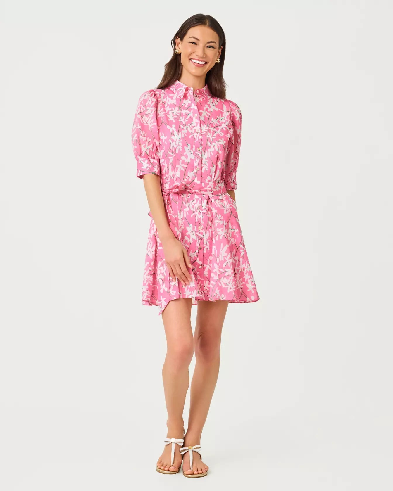 Larkyn ShirtdressWomens - Dresses - Fit and FlareLILLY PULITZERThe Printed Peach Savannah