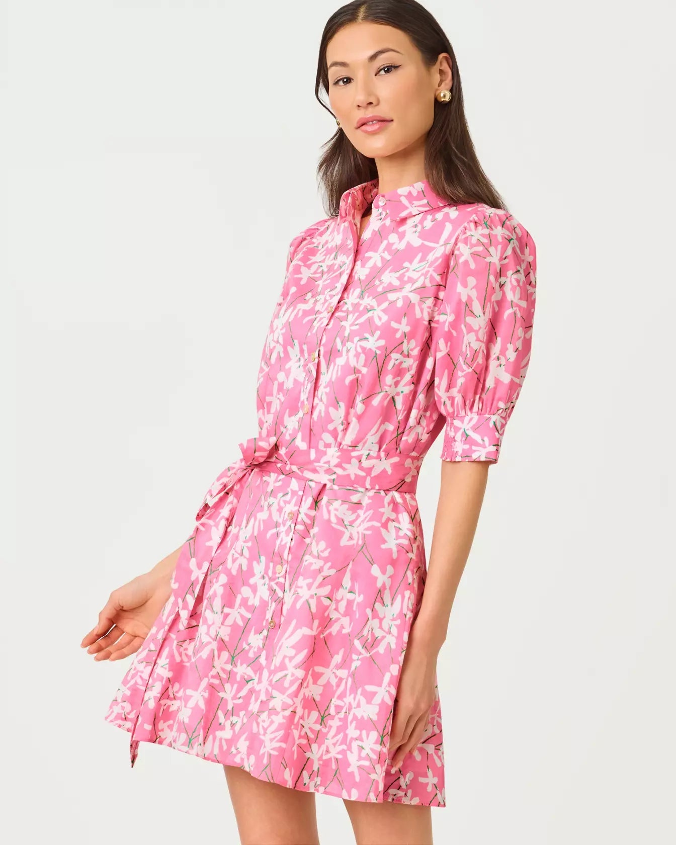 Larkyn ShirtdressWomens - Dresses - Fit and FlareLILLY PULITZERThe Printed Peach Savannah