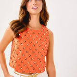 Lathan Sleeveless Beaded Cropped TopHeartland Retail ItemsLILLY PULITZERThe Printed Peach Savannah