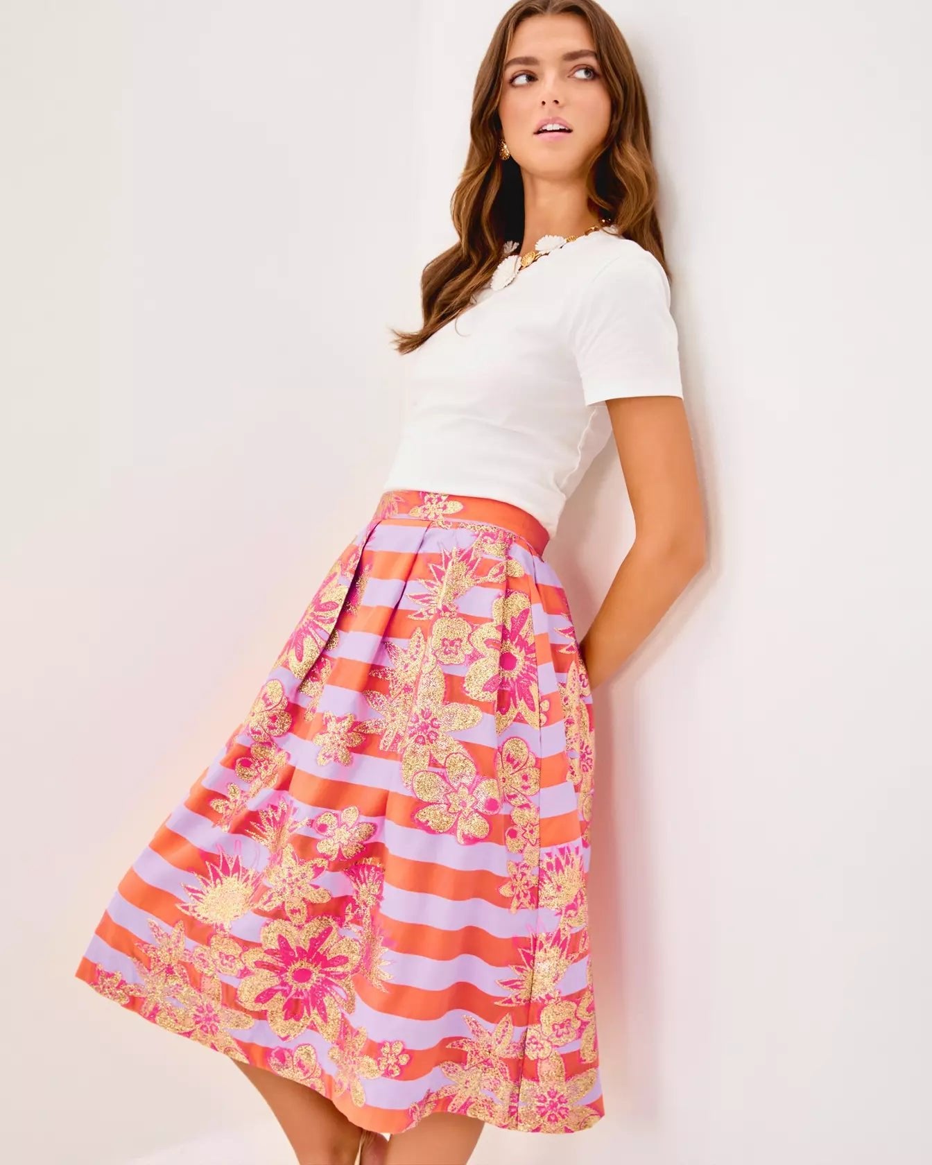 Lauderdale Midi SkirtHeartland Retail ItemsLILLY PULITZERThe Printed Peach Savannah