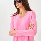 Laureen V - Neck SweaterWomens - Sweaters & Cardigans - Pullover SweatersLILLY PULITZERThe Printed Peach Savannah