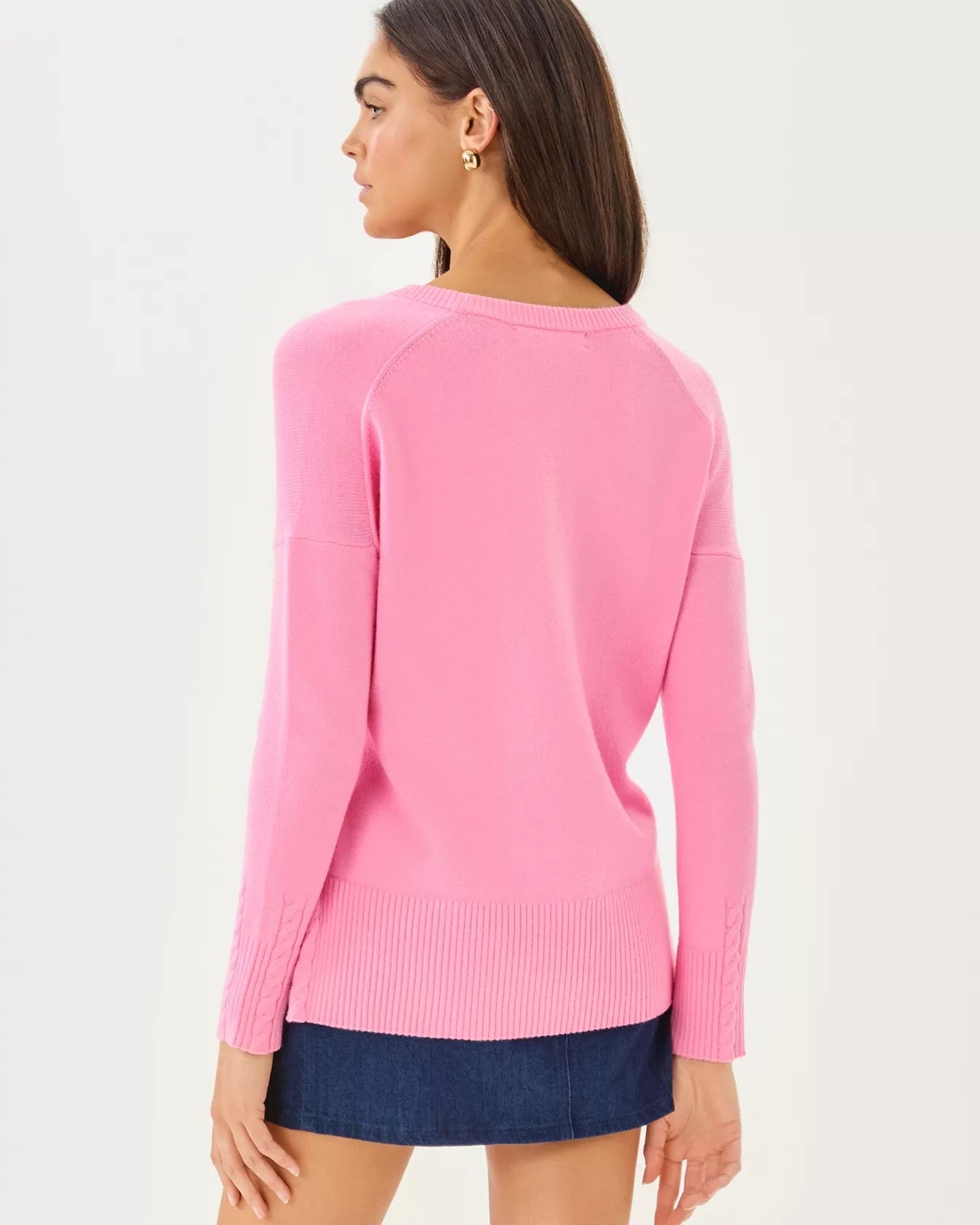 Laureen V - Neck SweaterWomens - Sweaters & Cardigans - Pullover SweatersLILLY PULITZERThe Printed Peach Savannah