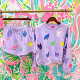 Lavender Multi Chicken ShortQueen of SparklesThe Printed Peach Savannah