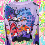 Lavender Multi Trick or Treating Scene CardiganQueen of SparklesThe Printed Peach Savannah
