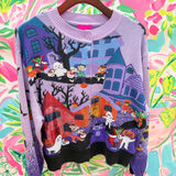 Lavender Multi Trick or Treating Scene CardiganQueen of SparklesThe Printed Peach Savannah