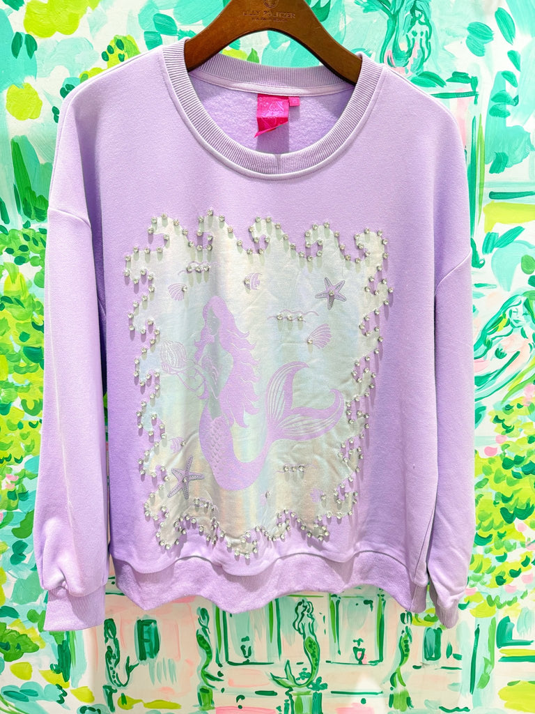 Lavender & Silver Mermaid SweatshirtQueen of SparklesThe Printed Peach Savannah
