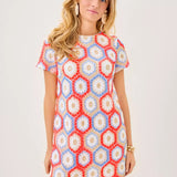 Leyla Crochet Shift DressHeartland Retail ItemsLILLY PULITZERThe Printed Peach Savannah