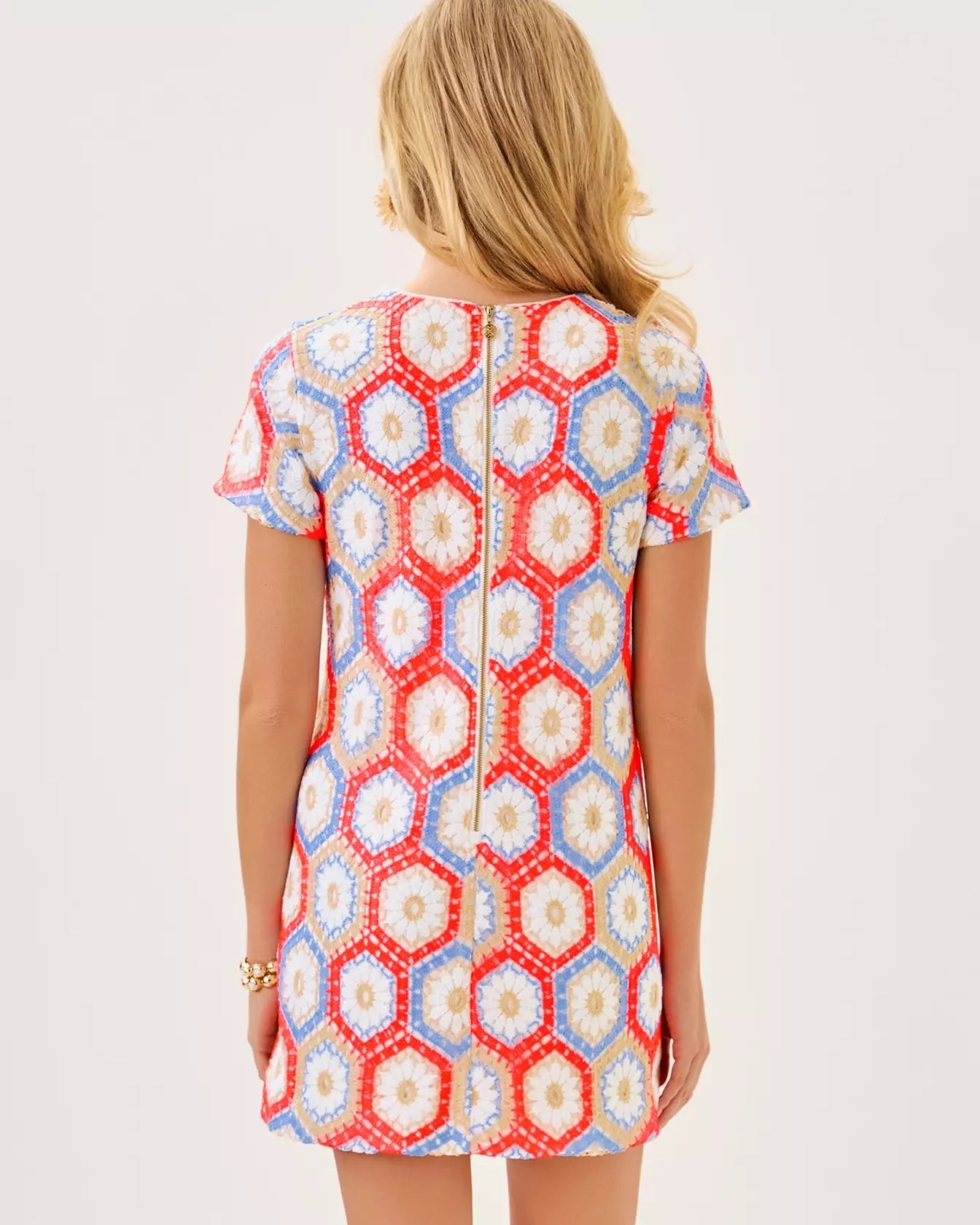 Leyla Crochet Shift DressHeartland Retail ItemsLILLY PULITZERThe Printed Peach Savannah