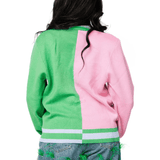 Licensed Colorblock Glinda & Elphaba Button Up CardiganWomens - Sweaters & Cardigans - CardigansQueen of SparklesThe Printed Peach Savannah