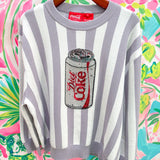 Licensed Grey & White Striped Diet Coke Can SweaterQueen of SparklesThe Printed Peach Savannah