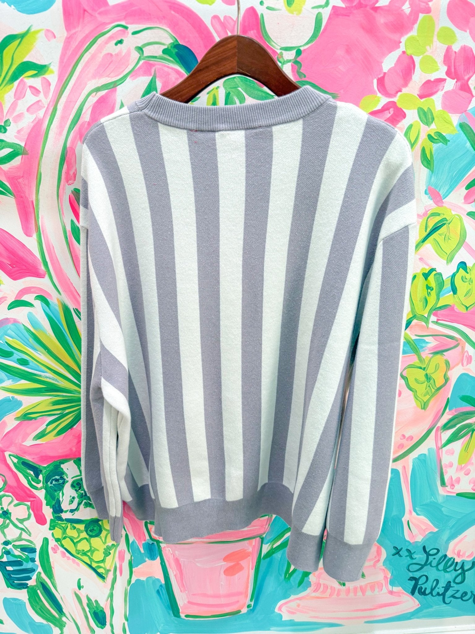 Licensed Grey & White Striped Diet Coke Can SweaterQueen of SparklesThe Printed Peach Savannah