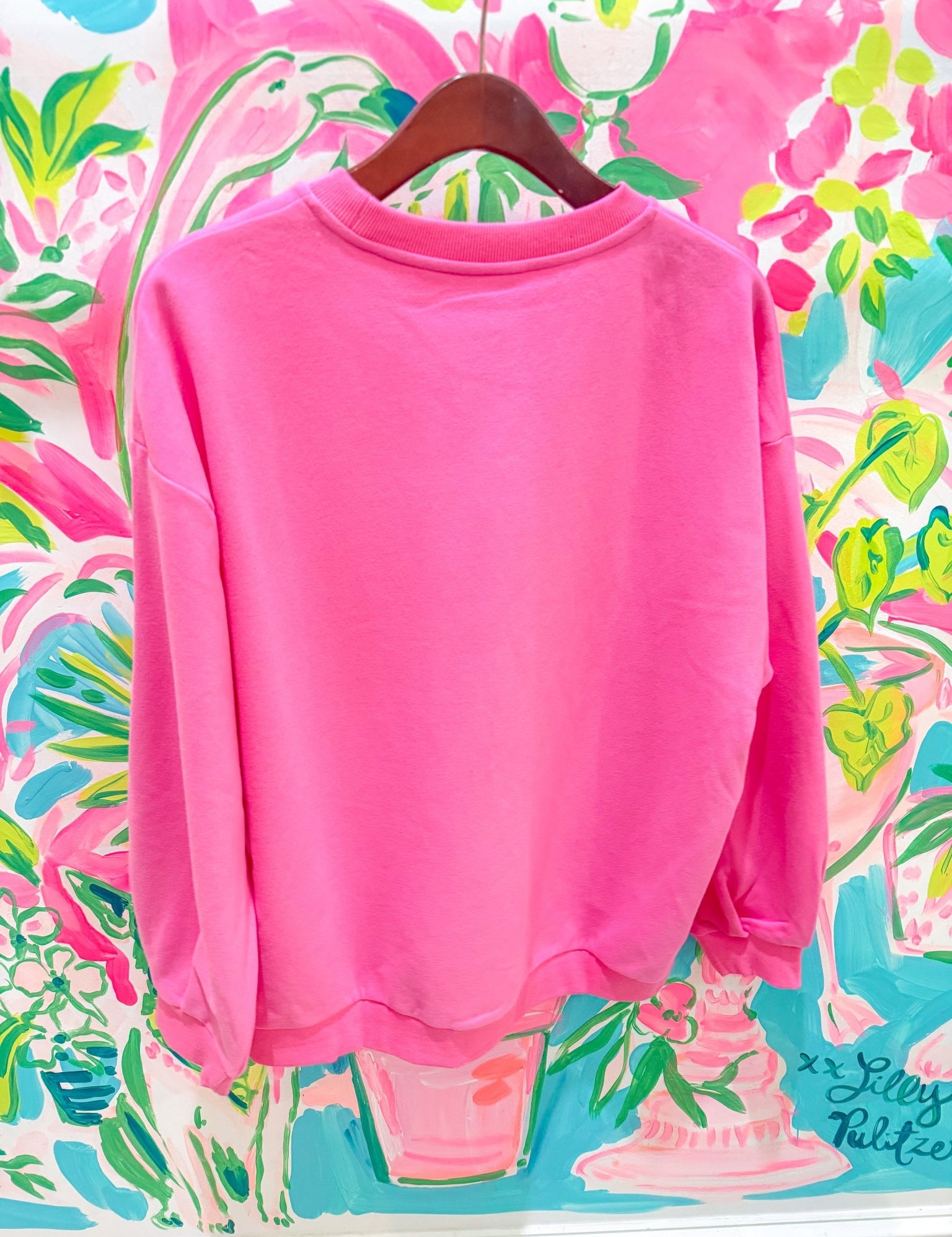 Licensed Hot Pink 'Diet Coke' Bow SweatshirtQueen of SparklesThe Printed Peach Savannah