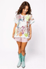 Light Blue Multi Coral & Seahorse TeeHeartland Retail ItemsQueen of SparklesThe Printed Peach Savannah