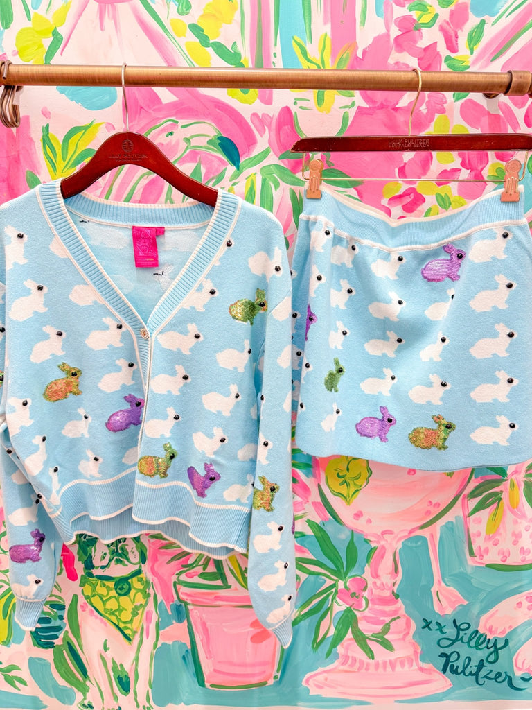 Light Blue Scattered Bunny SkirtHeartland Retail ItemsQueen of SparklesThe Printed Peach Savannah