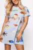 Light Blue Under the Sea Creature Icon Tee DressHeartland Retail ItemsQueen of SparklesThe Printed Peach Savannah