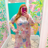 Light Pink Birthday Icon Knit DressQueen of SparklesThe Printed Peach Savannah