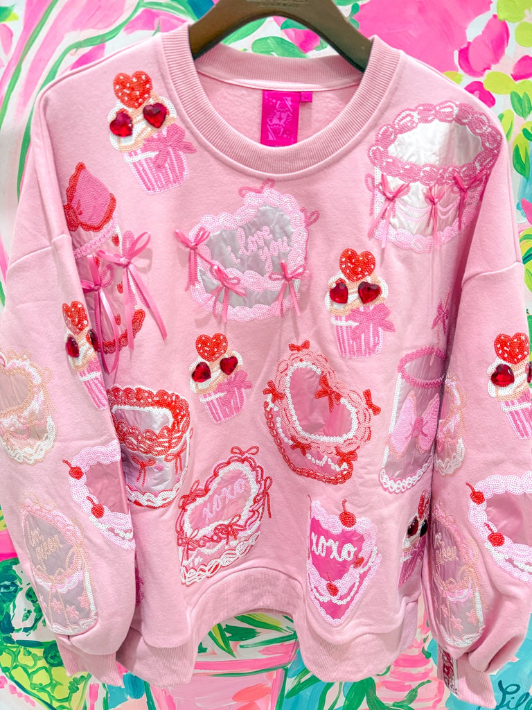 Light Pink Cakes & Pastries SweatshirtHeartland Retail ItemsQueen of SparklesThe Printed Peach Savannah
