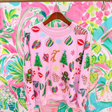 Light Pink Christmas Icons SweatshirtQueen of SparklesThe Printed Peach Savannah