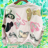 Light Pink Dance Shoes SweatshirtWomens - Tops - CrewnecksQueen of SparklesThe Printed Peach Savannah