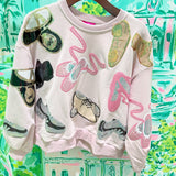 Light Pink Dance Shoes SweatshirtWomens - Tops - CrewnecksQueen of SparklesThe Printed Peach Savannah