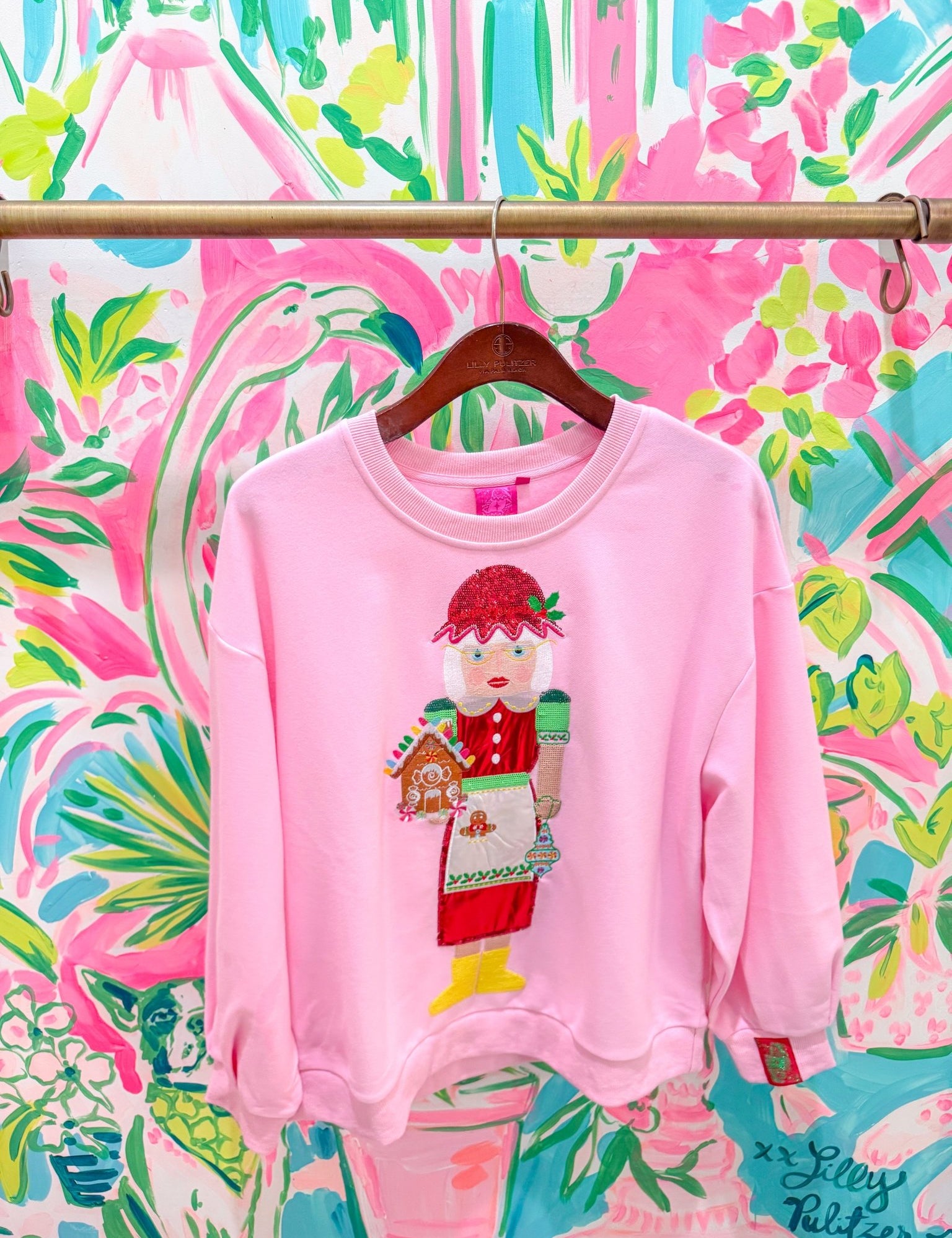 Light Pink Mrs. Clause SweatshirtQueen of SparklesThe Printed Peach Savannah