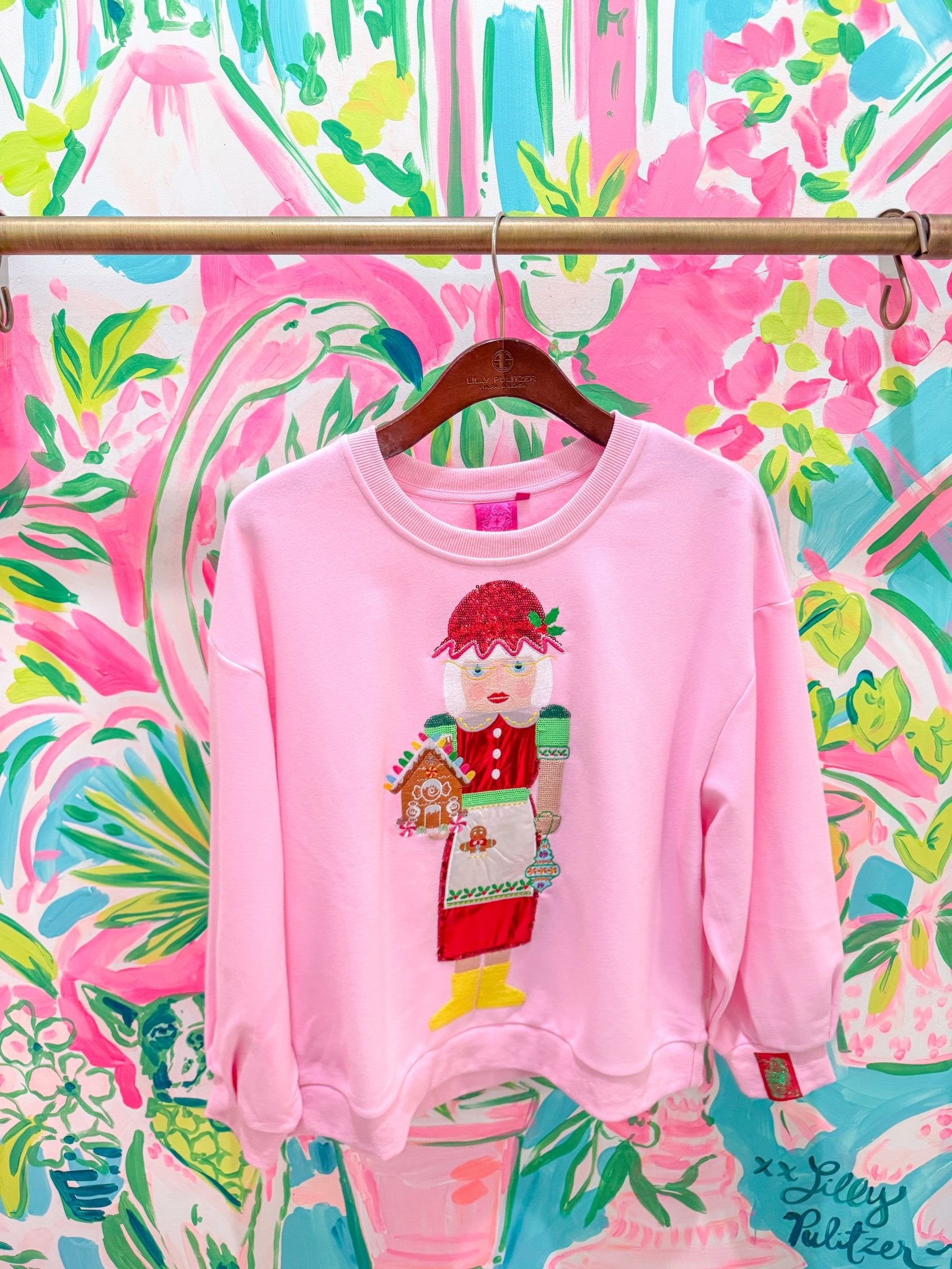 Light Pink Mrs. Clause SweatshirtQueen of SparklesThe Printed Peach Savannah