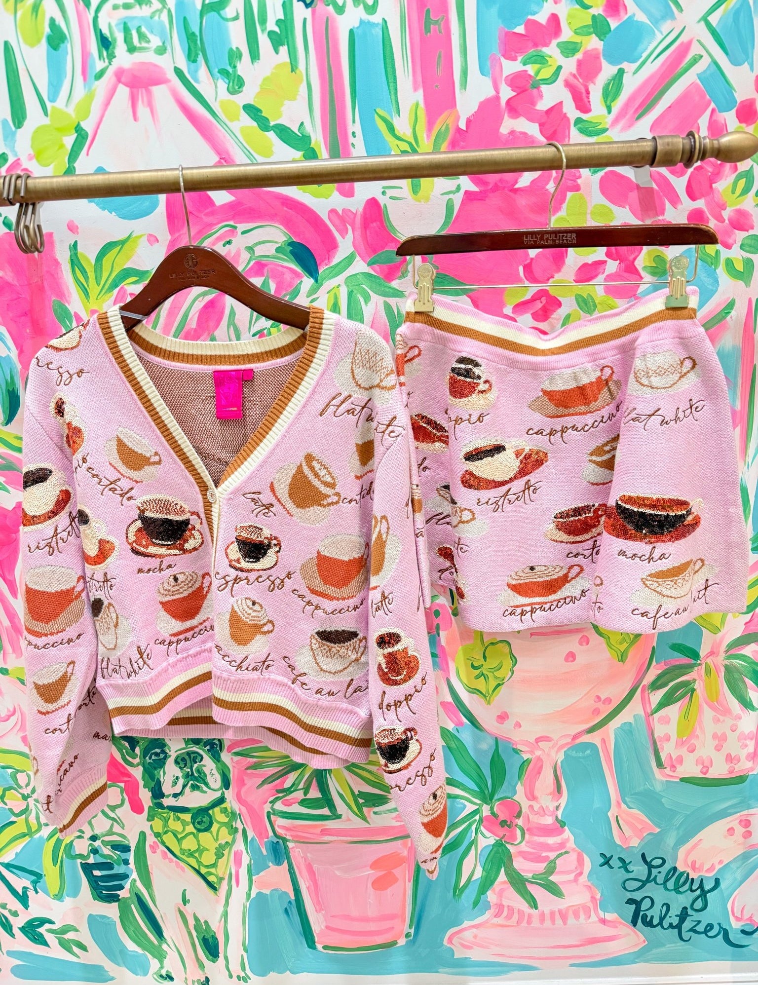 Light Pink Types of Coffee SkirtHeartland Retail ItemsQueen of SparklesThe Printed Peach Savannah