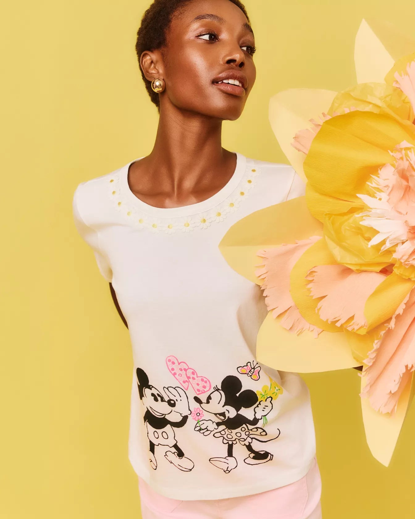 Lilly Hearts Disney Clairmont Trimmed Knit TopWomen - Tops - Tunics & ShirtsLILLY PULITZERThe Printed Peach Savannah