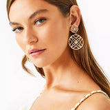 Lilly Logo Statement EarringsHeartland Retail ItemsLILLY PULITZERThe Printed Peach Savannah