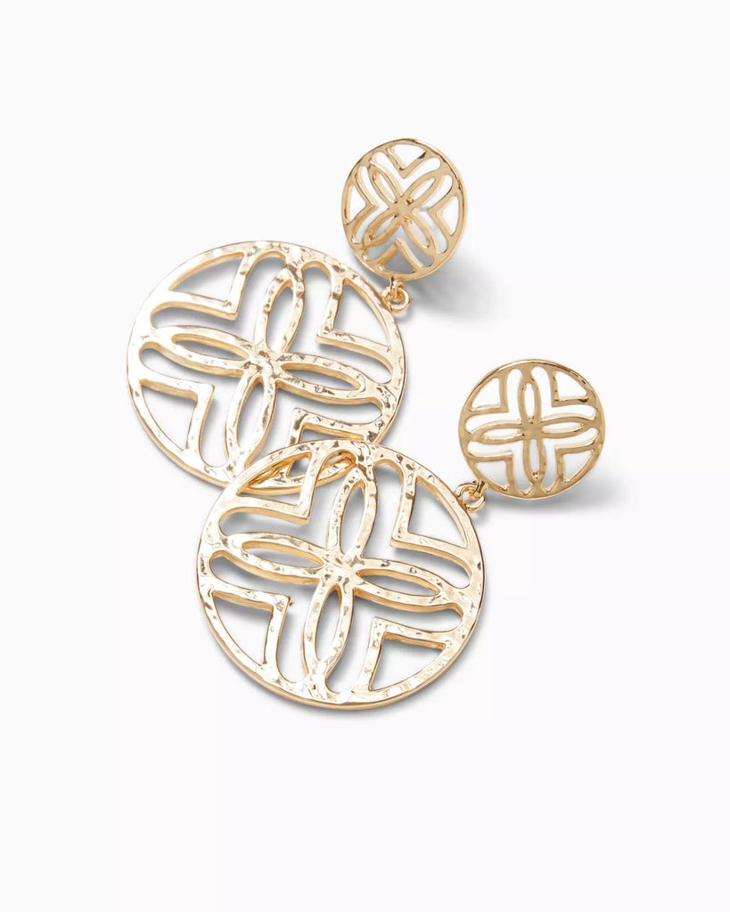 Lilly Logo Statement EarringsHeartland Retail ItemsLILLY PULITZERThe Printed Peach Savannah
