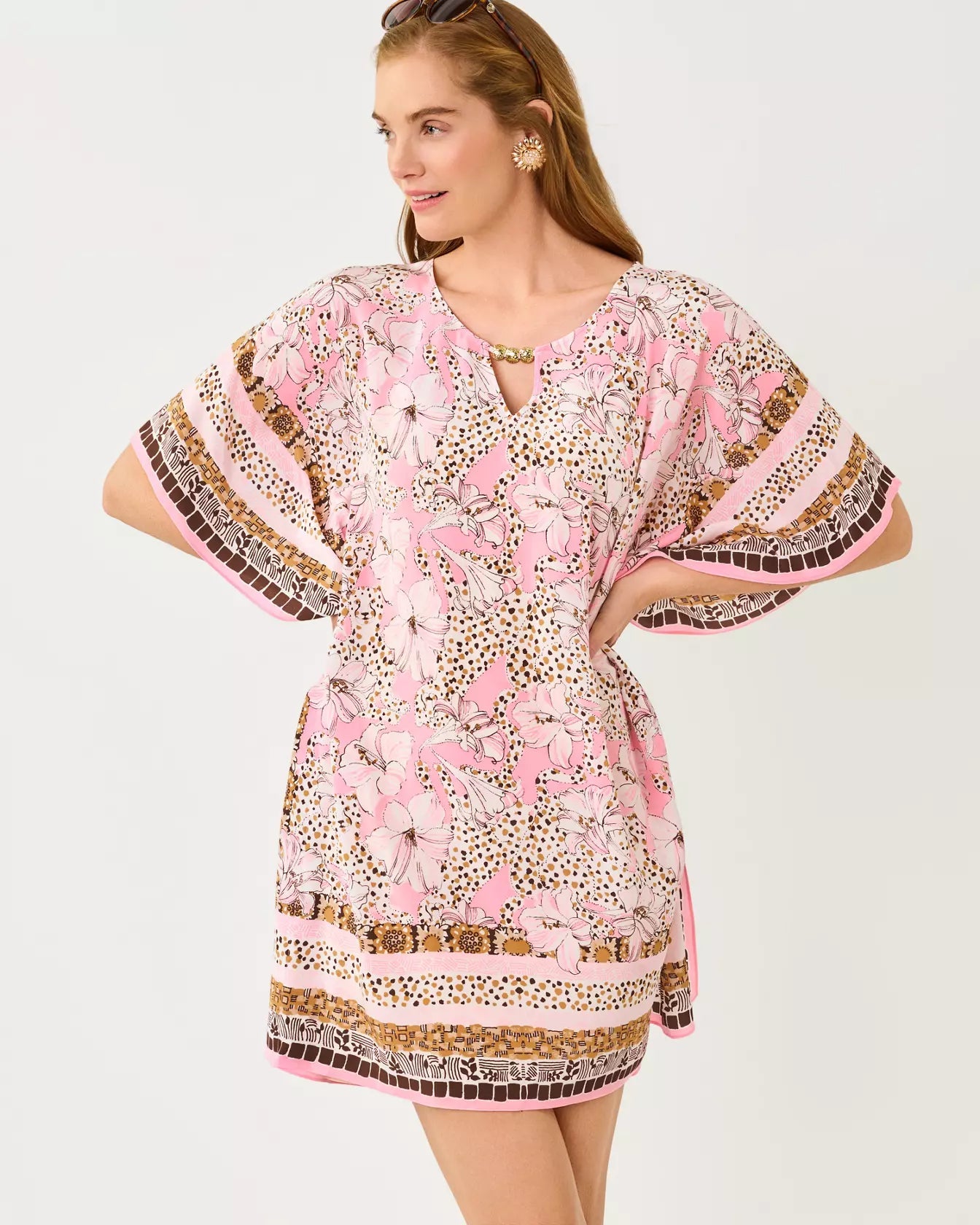 Lindamarie Silk CaftanWomen - Dresses - Straight DressesLILLY PULITZERThe Printed Peach Savannah