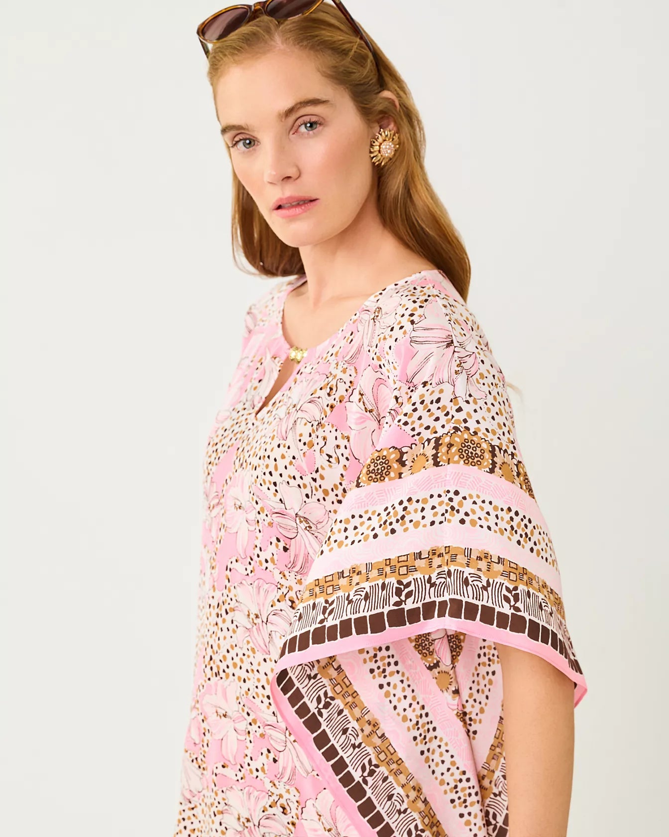 Lindamarie Silk CaftanWomen - Dresses - Straight DressesLILLY PULITZERThe Printed Peach Savannah