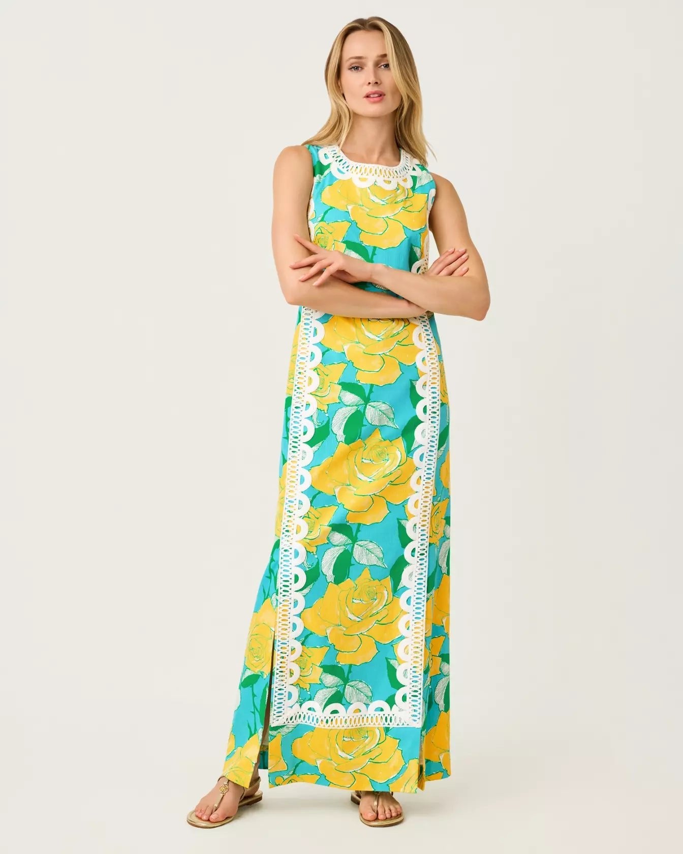 Lotta Stretch Maxi Shift DressLILLY PULITZERThe Printed Peach Savannah