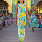 Lotta Stretch Maxi Shift DressLILLY PULITZERThe Printed Peach Savannah