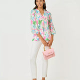 Lourdes 3/4 Sleeve Cotton TopWomen - Tops - BlousesLILLY PULITZERThe Printed Peach Savannah